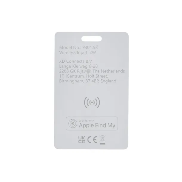 Findit RCS rplastic ultra-thin finder card rechargeable - XD Collection White 