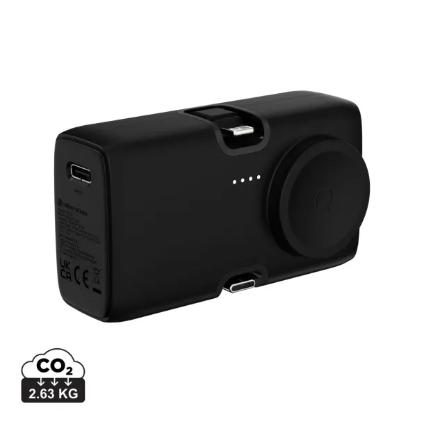 Urban Vitamin San Diego prijenosna baterija od RCS rplastike - 20 W, 5 000 mAh - Urban Vitamin Crna