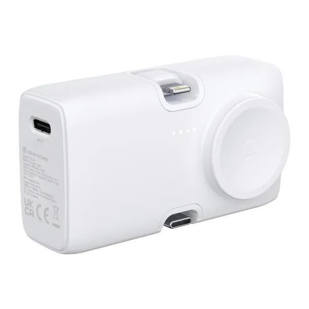 Urban Vitamin San Diego prijenosna baterija od RCS rplastike - 20 W, 5 000 mAh - Urban Vitamin Bijela