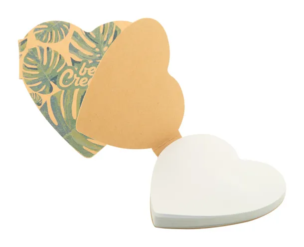 CreaStick Heart Eco personalizirane ljepljive bilješke Prirodna