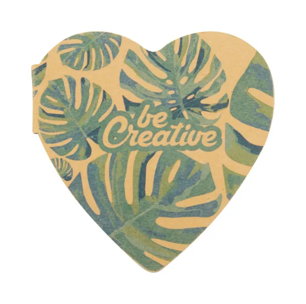 CreaStick Heart Eco personalizirane ljepljive bilješke Prirodna