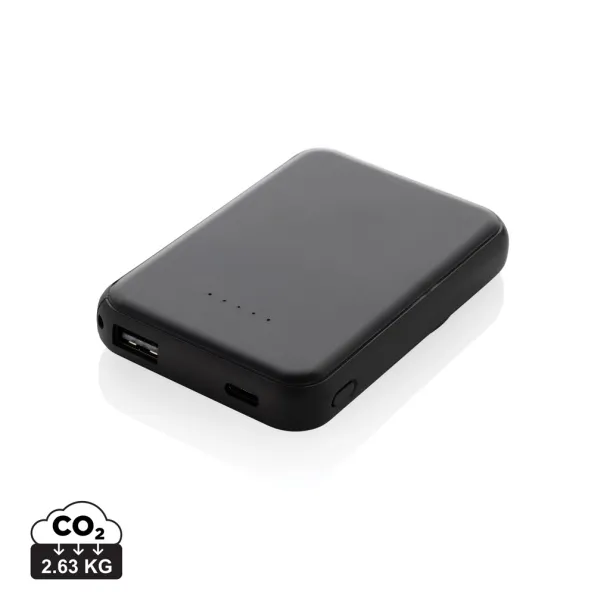 Stellar magnetna prijenosna baterija od 5.000 mAh 5W od RCS rplastike - XD Collection Crna 