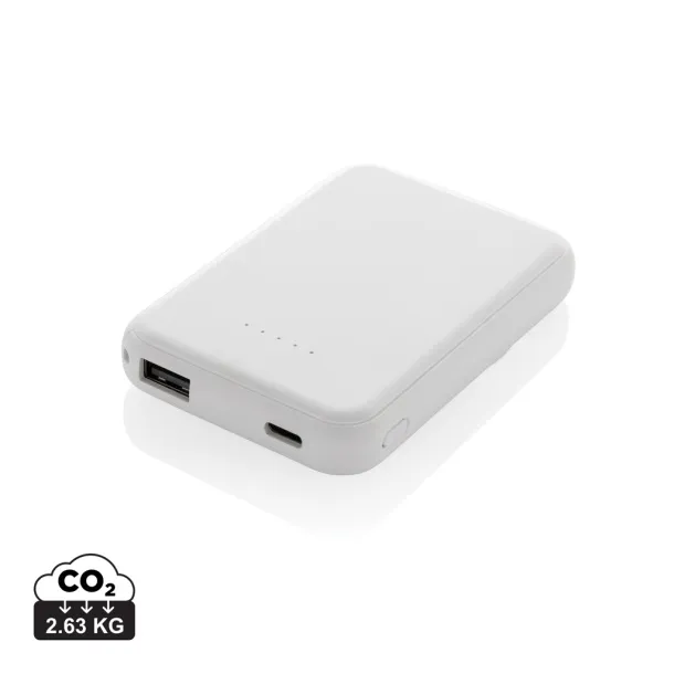 Stellar magnetna prijenosna baterija od 5.000 mAh 5W od RCS rplastike - XD Collection Bijela 