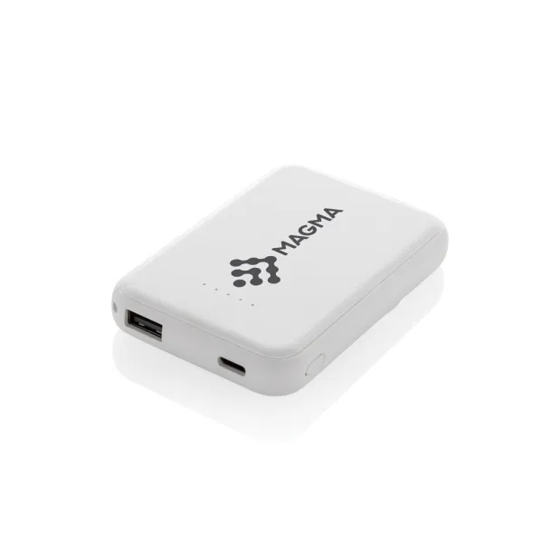 Stellar magnetna prijenosna baterija od 5.000 mAh 5W od RCS rplastike - XD Collection Bijela 