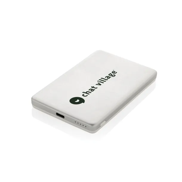 Orion magnetna prijenosna baterija od 5.000 mAh 5W od RCS recikliranog aluminija - XD Collection Srebrna 