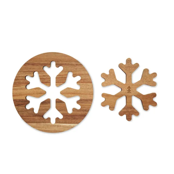 SCAGLIA Acacia wooden pot holders set Wood