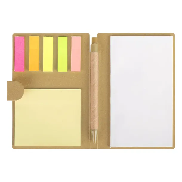 MODAL stickers in the book block with biodegradable ball pen Cream Bež