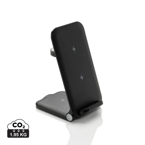 Powerpal 3 in 1 RCS recycled plastic 15W charger - XD Collection Black 