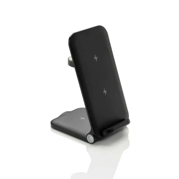 Powerpal 3 in 1 RCS recycled plastic 15W charger - XD Collection Black 