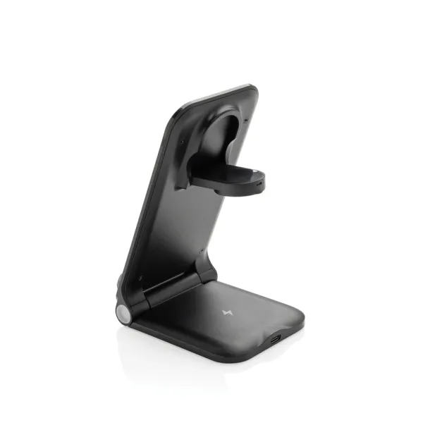 Powerpal 3 in 1 RCS recycled plastic 15W charger - XD Collection Black 