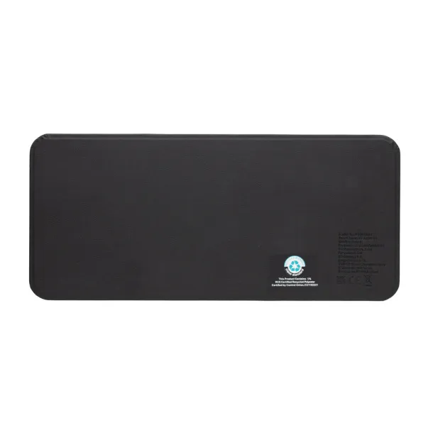Swiss Peak 3u1 stolni organizator s bežičnim punjenjem od RCS recikliranog PU-a - Swiss Peak Crna 