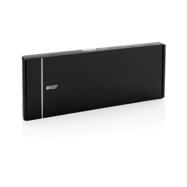 Swiss Peak 3u1 stolni organizator s bežičnim punjenjem od RCS recikliranog PU-a - Swiss Peak Crna 
