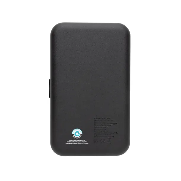 Swiss Peak RCS recycled travel case with 3 in 1 charger - Swiss Peak Black 