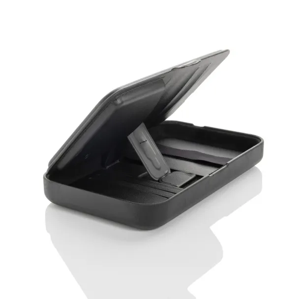 Swiss Peak RCS recycled travel case with 3 in 1 charger - Swiss Peak Black 