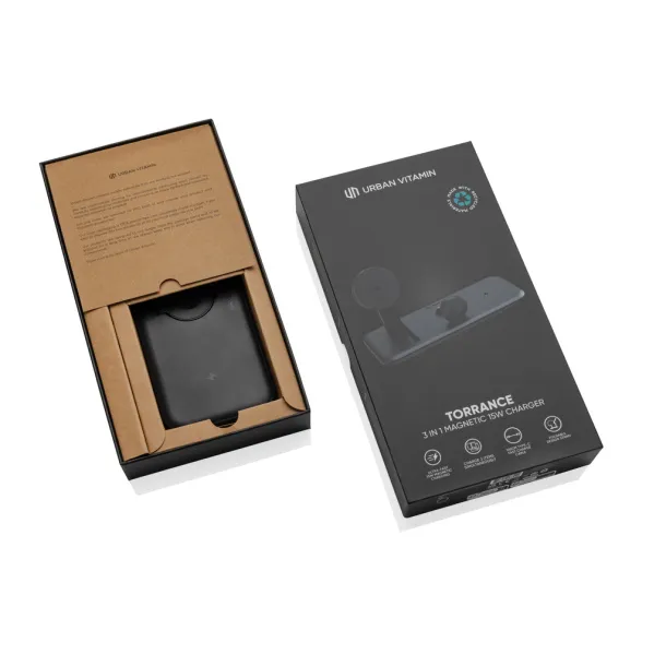 Urban Vitamin Torrance RCS 3 in 1 magnetic 15W charger - Urban Vitamin Black 