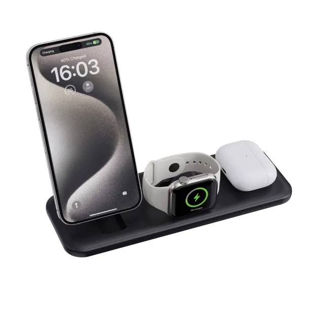 Urban Vitamin Torrance RCS 3 in 1 magnetic 15W charger - Urban Vitamin Black 