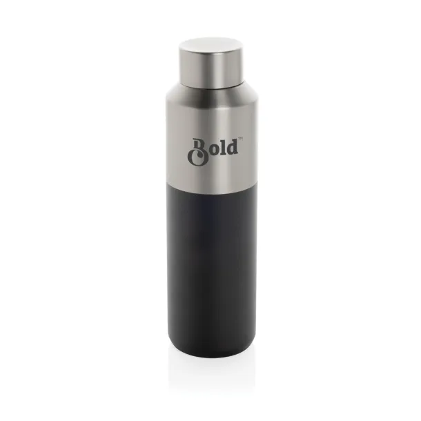Fluid boca od RCS certificiranog recikliranog čelika, 600 ml - XD Collection Crna 
