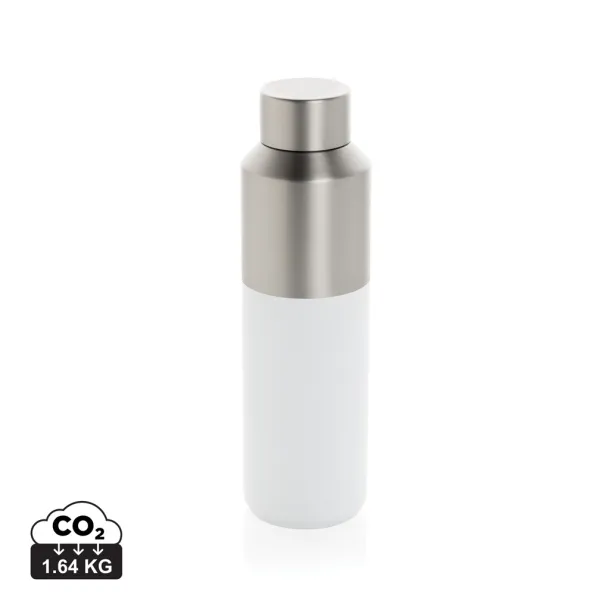 Fluid boca od RCS certificiranog recikliranog čelika, 600 ml - XD Collection Bijela 