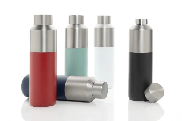 Fluid RCS certified recycled steel water bottle 600ml - XD Collection Zelena