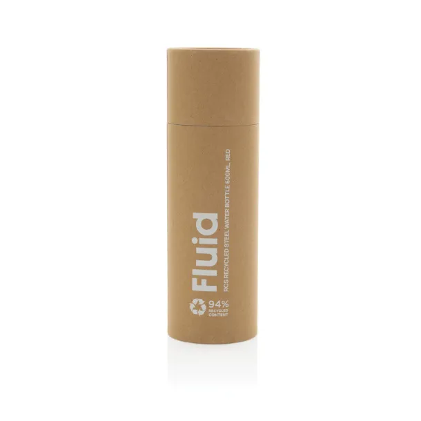 Fluid boca od RCS certificiranog recikliranog čelika, 600 ml - XD Collection red 