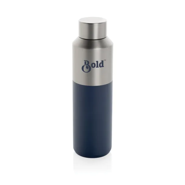 Fluid boca od RCS certificiranog recikliranog čelika, 600 ml - XD Collection Mornarsko plava 