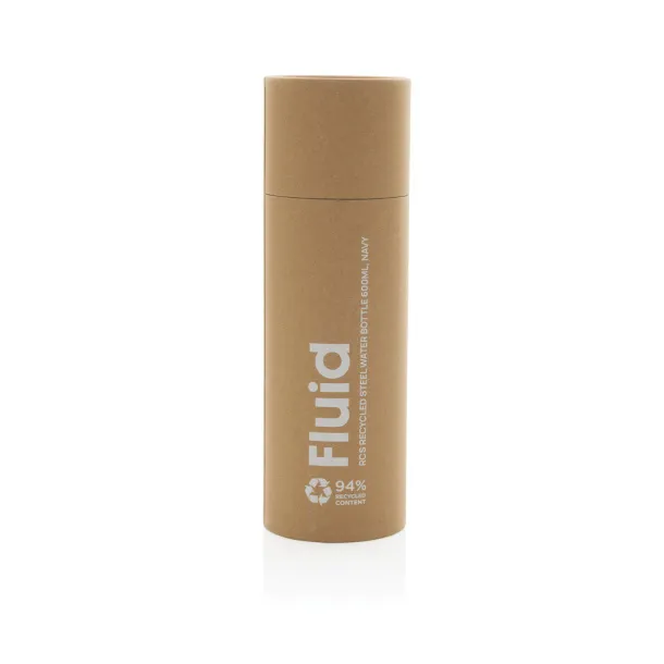 Fluid boca od RCS certificiranog recikliranog čelika, 600 ml - XD Collection Mornarsko plava 