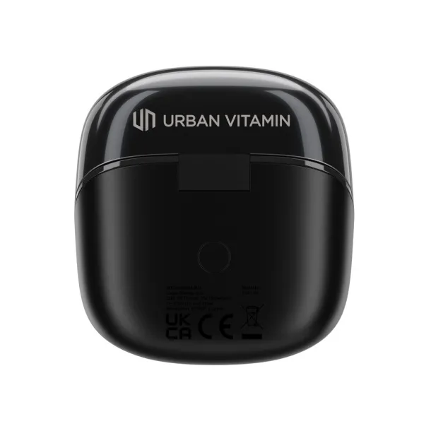 Urban Vitamin Long Beach ENC plastic wireless earbuds - Urban Vitamin Black 