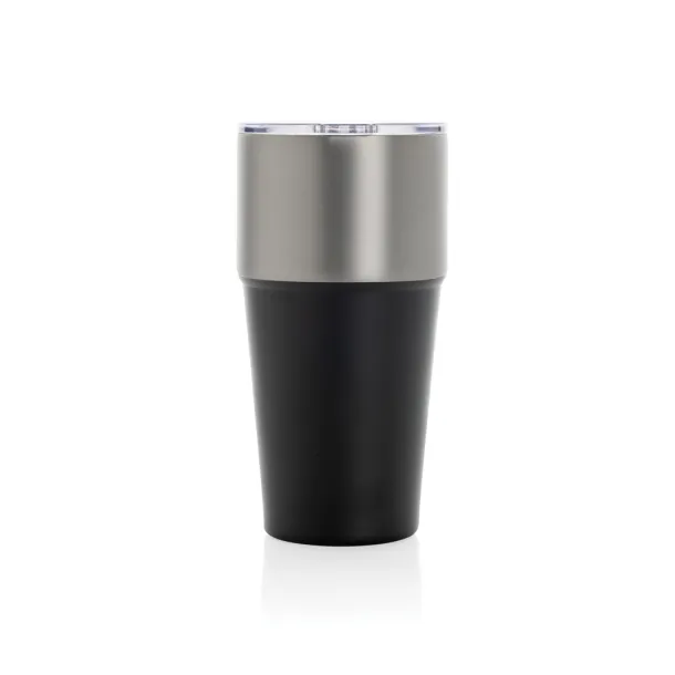 Fluid šalica od RCS certificiranog recikliranog čelika, 500 ml - XD Collection Crna 