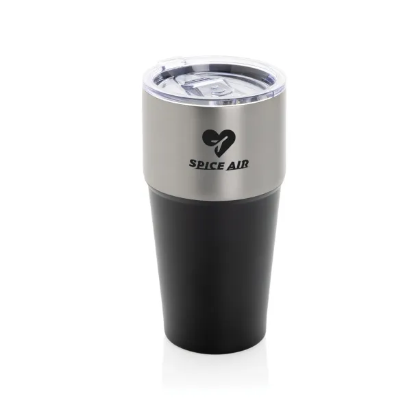 Fluid RCS certified recycled steel tumbler 500ml - XD Collection Black 