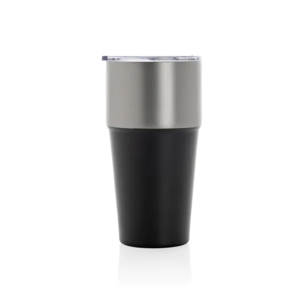 Fluid šalica od RCS certificiranog recikliranog čelika, 500 ml - XD Collection Crna 