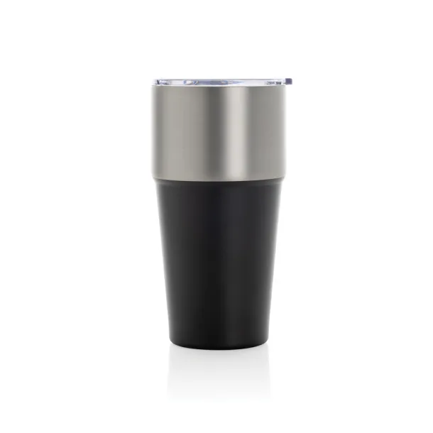 Fluid šalica od RCS certificiranog recikliranog čelika, 500 ml - XD Collection Crna 