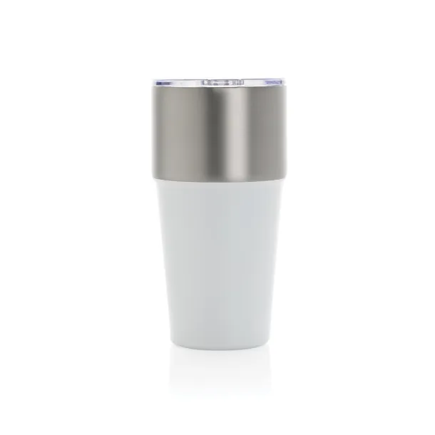 Fluid šalica od RCS certificiranog recikliranog čelika, 500 ml - XD Collection Bijela 