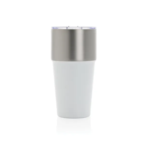 Fluid šalica od RCS certificiranog recikliranog čelika, 500 ml - XD Collection Bijela 