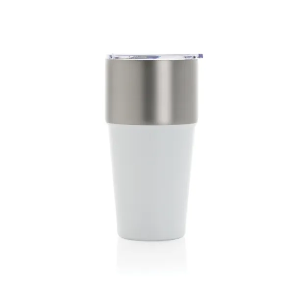 Fluid šalica od RCS certificiranog recikliranog čelika, 500 ml - XD Collection Bijela 