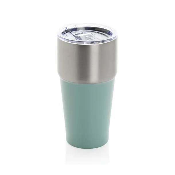 Fluid šalica od RCS certificiranog recikliranog čelika, 500 ml - XD Collection green 