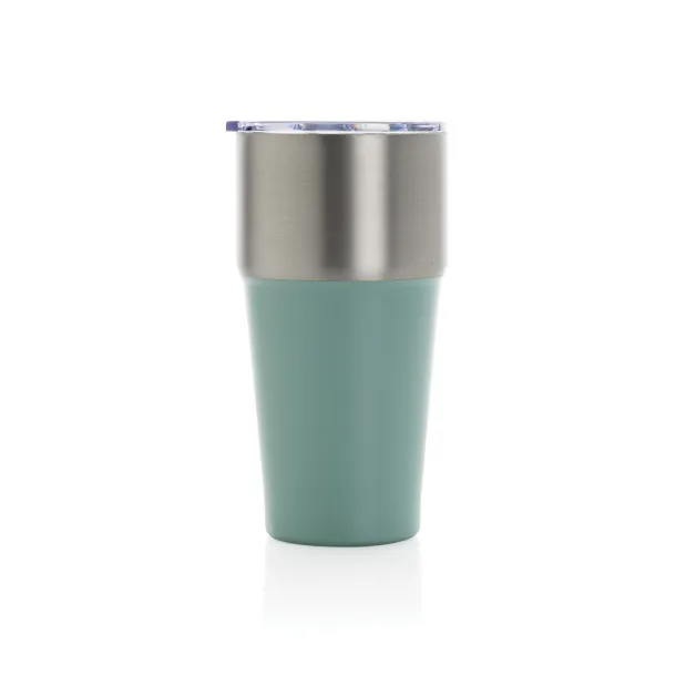 Fluid RCS certified recycled steel tumbler 500ml - XD Collection Zelena
