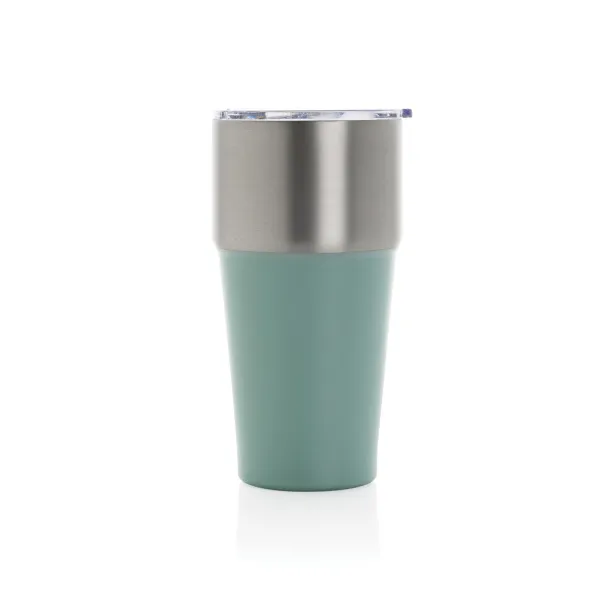 Fluid RCS certified recycled steel tumbler 500ml - XD Collection Zelena