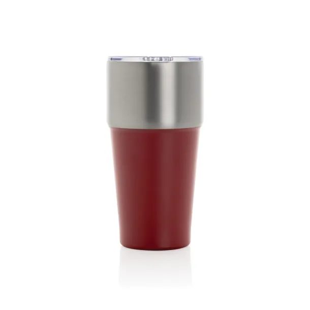 Fluid šalica od RCS certificiranog recikliranog čelika, 500 ml - XD Collection red 
