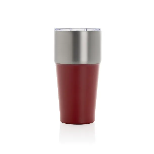 Fluid šalica od RCS certificiranog recikliranog čelika, 500 ml - XD Collection red 