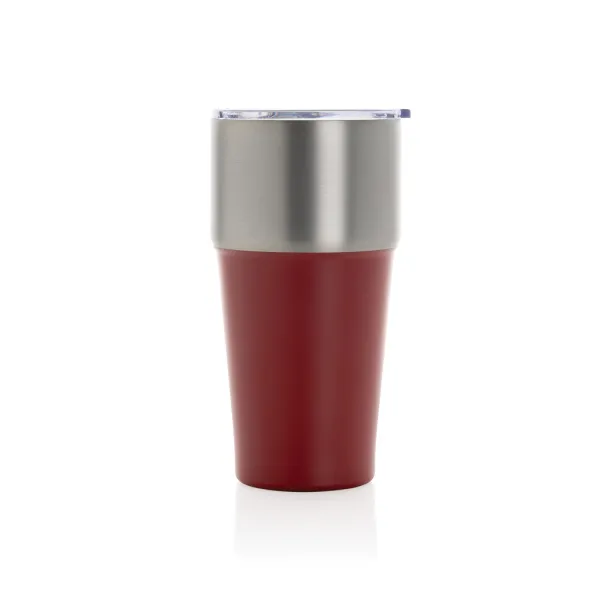 Fluid šalica od RCS certificiranog recikliranog čelika, 500 ml - XD Collection red 