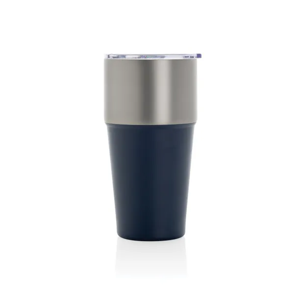 Fluid šalica od RCS certificiranog recikliranog čelika, 500 ml - XD Collection Mornarsko plava 