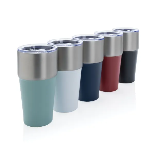 Fluid šalica od RCS certificiranog recikliranog čelika, 500 ml - XD Collection Mornarsko plava 