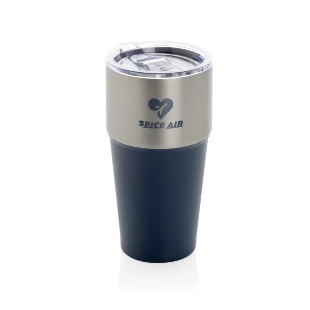 Fluid šalica od RCS certificiranog recikliranog čelika, 500 ml - XD Collection Mornarsko plava 