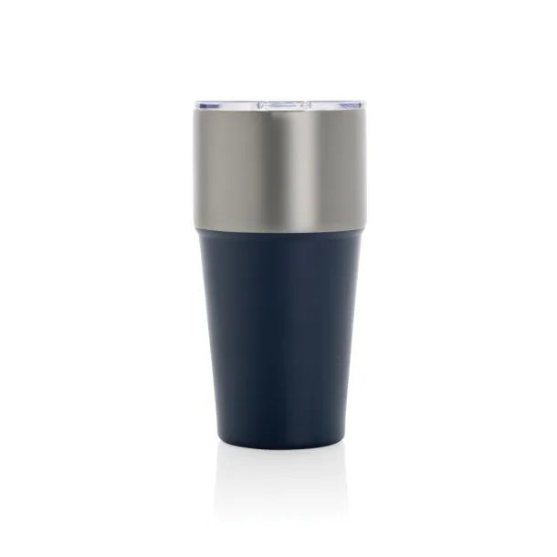 Fluid šalica od RCS certificiranog recikliranog čelika, 500 ml - XD Collection Mornarsko plava 