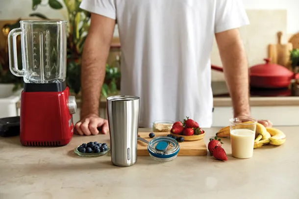 Black+Blum Insulated Travel Tumbler 600ml - Black + Blum turquoise 