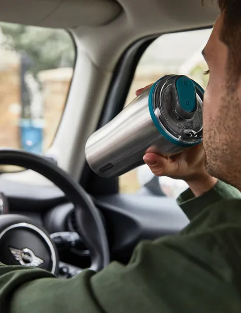 Black+Blum Insulated Travel Tumbler 600ml - Black + Blum turquoise 