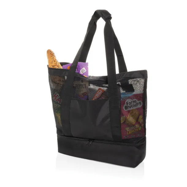 Iqlo Aware™  RPET 2-in-1 cooler tote - XD Collection Black 