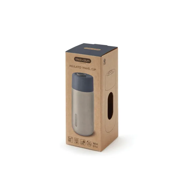 Black+Blum izolirana nepropusna putna šalica od nehrđajućeg čelika, 340 ml - Black + Blum Siva 