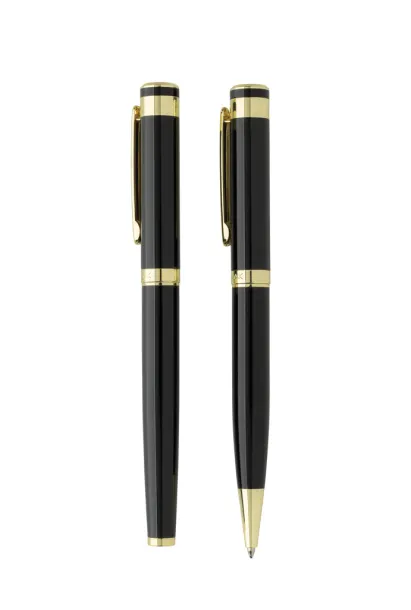 Swiss Peak Luca RCS recycled brass deluxe pen set - Swiss Peak Black 
