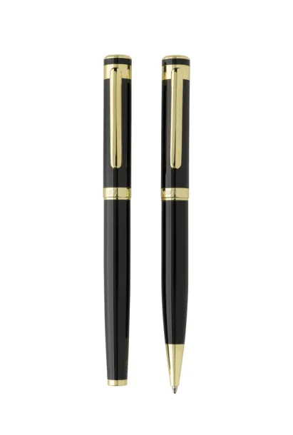Swiss Peak Luca RCS recycled brass deluxe pen set - Swiss Peak Black 